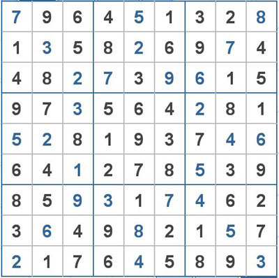 Mời các bạn thử sức với ô số Sudoku 2006 mức độ Rất Khó