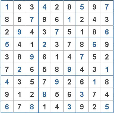 Mời các bạn thử sức với ô số Sudoku 2014 mức độ Khó