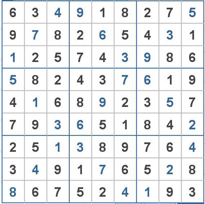 Mời các bạn thử sức với ô số Sudoku 2017 mức độ Khó 2