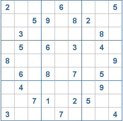 Mời các bạn thử sức với ô số Sudoku 1996 mức độ Khó 1