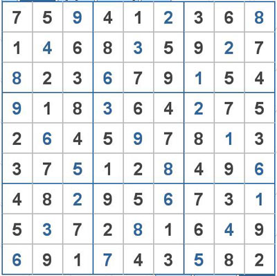 Mời các bạn thử sức với ô số Sudoku 1999 mức độ Rất Khó 2