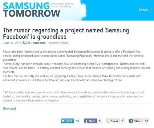 Samsung; Facebook; Samsung Facebook; mạng xã hội