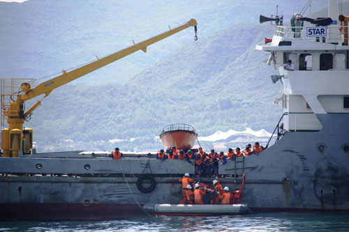 Diễn tập tìm kiếm cứu nạn trên biển 5