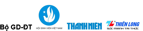Logo Tiếp sức mùa thi của Bộ GD-ĐT, Báo Thanh Niên, Hội SV Việt Nam và bút bi Thiên Long