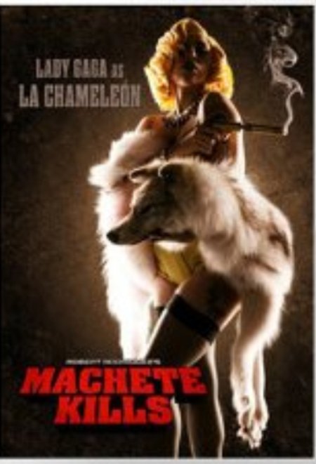 Poster Lady Gaga vào vai La Chameleon trong bộ phim hành động Machete Kills - Ảnh chụp từ Twitter