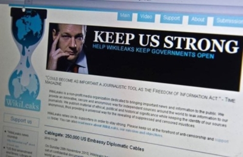Giao diện trang web Wikileaks - Ảnh: AFP