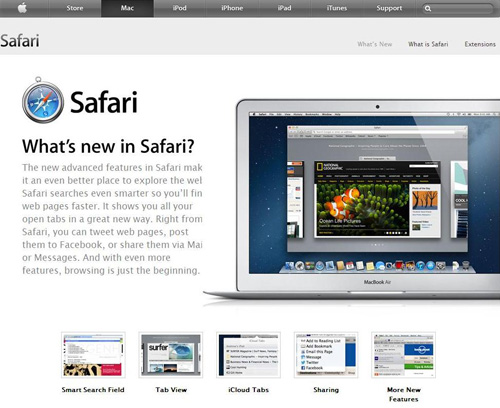 Safari; trình duyệt; Mac OS X; Lion; Moutain Lion