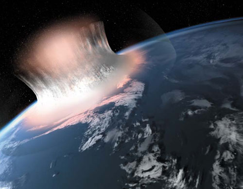 Trái đất chịu không ít đợt tấn công từ các tiểu hành tinh trong thời gian đầu hình thành - Ảnh:GEUS