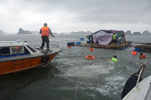 Quảng Ninh: Diễn tập cứu hộ, cứu nạn trên biển trong mưa lớn 10