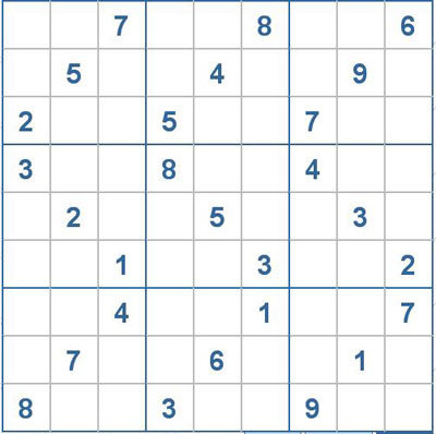 Mời các bạn thử sức với ô số Sudoku 2025 mức độ Khó 1