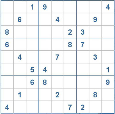 Mời các bạn thử sức với ô số Sudoku 2045 mức độ Khó 2