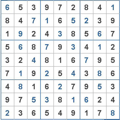 Mời các bạn thử sức với ô số Sudoku 2045 mức độ Khó 1
