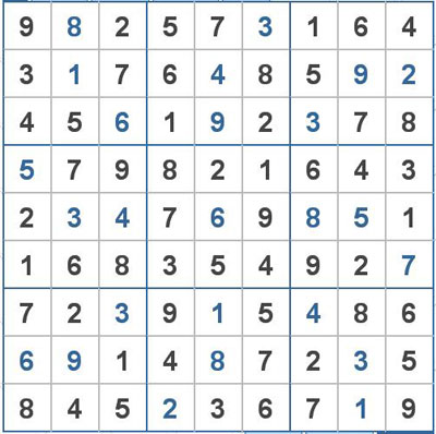 Mời các bạn thử sức với ô số Sudoku 2051 mức độ Khó 1