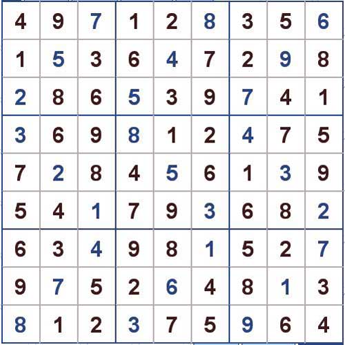 Mời các bạn thử sức với ô số Sudoku 2032 mức độ Khó