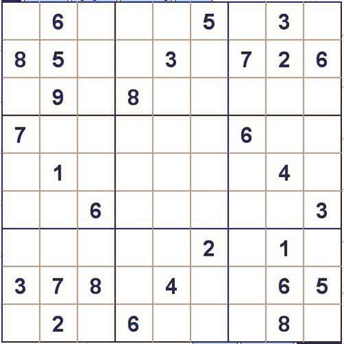 Mời các bạn thử sức với ô số Sudoku 2032 mức độ Khó