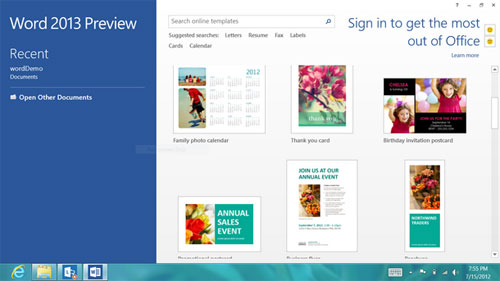 Office 2013 Customer Preview
