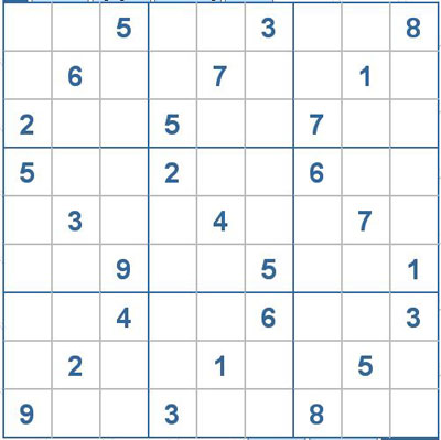 Mời các bạn thử sức với ô số Sudoku 2054 mức độ Khó