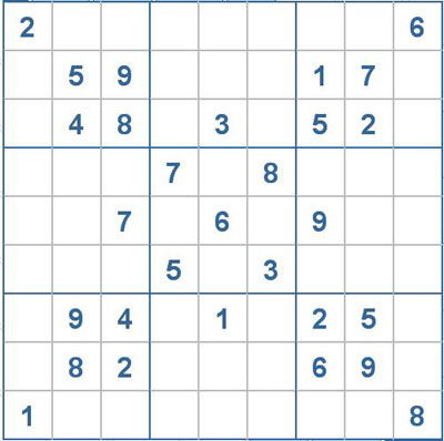 Mời các bạn thử sức với ô số Sudoku 2060 mức độ Khó 1