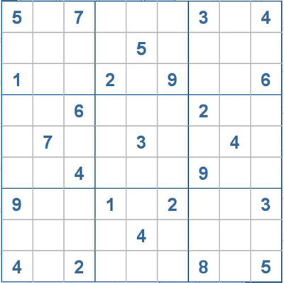 Mời các bạn thử sức với ô số Sudoku 2066 mức độ Khó 1