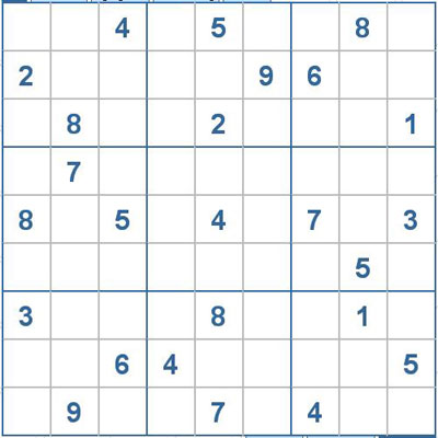 Mời các bạn thử sức với ô số Sudoku 2087 mức độ Khó 