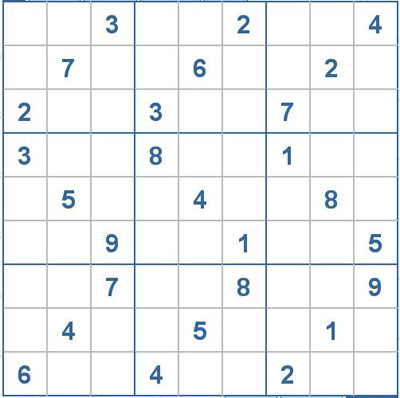 Mời các bạn thử sức với ô số Sudoku 2092 mức độ Khó