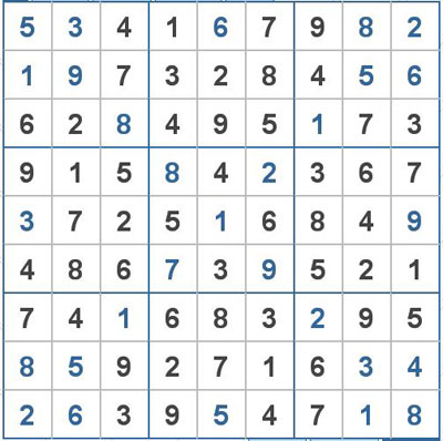 Mời các bạn thử sức với ô số Sudoku 2093 mức độ Khó 1