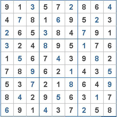Mời các bạn thử sức với ô số Sudoku 2099 mức độ Khó