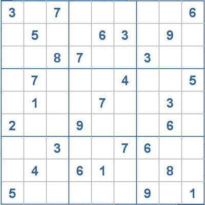 Mời các bạn thử sức với ô số Sudoku 2105 mức độ Khó