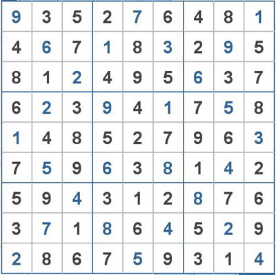 Mời các bạn thử sức với ô số Sudoku 2110 mức độ Khó 1