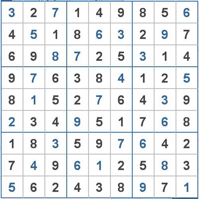 Mời các bạn thử sức với ô số Sudoku 2112 mức độ Khó 1