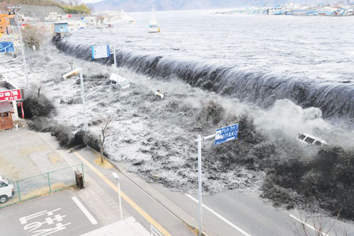 Trận sóng thần ập vào bờ đông Nhật Bản hồi tháng 3.2011 