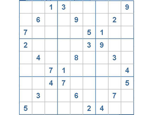 Mời các bạn thử sức với ô số Sudoku 2208 mức độ Khó