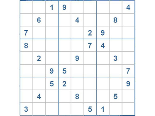Mời các bạn thử sức với ô số Sudoku 2229 mức độ Khó