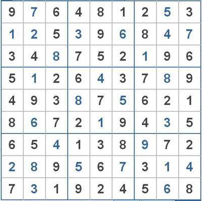 Mời các bạn thử sức với ô số Sudoku 2206 mức độ Khó 1