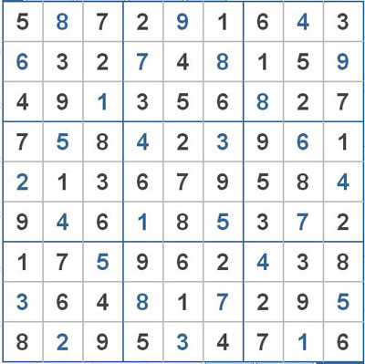 Mời các bạn thử sức với ô số Sudoku 2212 mức độ Khó1