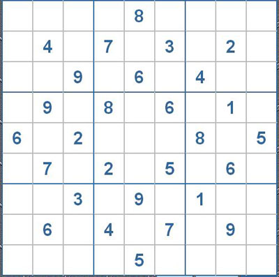 Mời các bạn thử sức với ô số Sudoku 2218 mức độ Khó 1