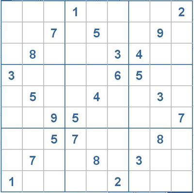 Mời các bạn thử sức với ô số Sudoku 2227 mức độ Khó