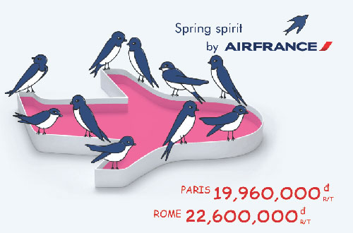 Du xuân giá rẻ cùng Air France