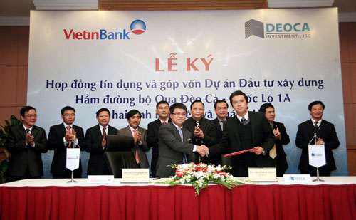 Vietinbank ký kết hợp đồng tín dụng với Công ty cổ phần Đầu tư Đèo Cả