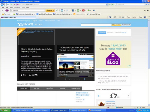 YHBlog thanh ZingBlog?
