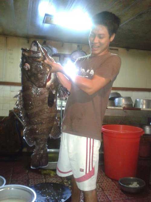 Ngày 6.4.2013, anh Nam chia sẻ trên Facebook của mình bức ảnh con cá bắt. Ảnh: FBNV