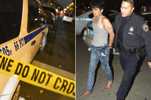 Nghi phạm vụ đâm chém bị bắt giữ tại chỗ - Ảnh: New York Post
