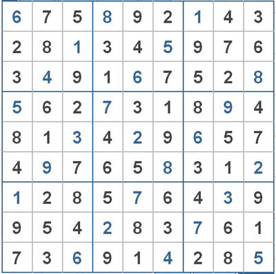 Mời các bạn thử sức với ô số Sudoku 2472 mức độ Khó 1