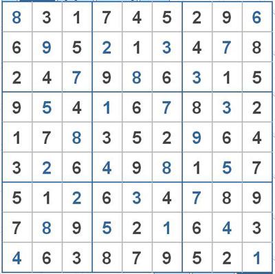 Mời các bạn thử sức với ô số Sudoku 2489 mức độ Rất khó 1