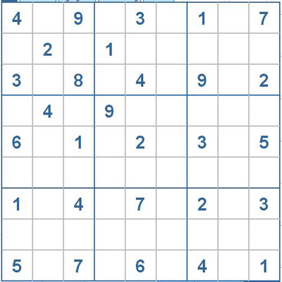 Mời các bạn thử sức với ô số Sudoku 2492 mức độ Khó