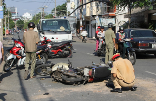 Hiện trường vụ tai nạn - Ảnh: Sỹ Bình