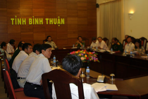 Cuộc họp của Ban chỉ huy Phòng chống lụt bão và TKCN Bình Thuận với Phó thủ tướng Chính phủ lúc 16 giờ chiều nay