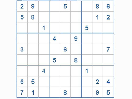 Mời các bạn thử sức với ô số Sudoku 2506 mức độ Khó d