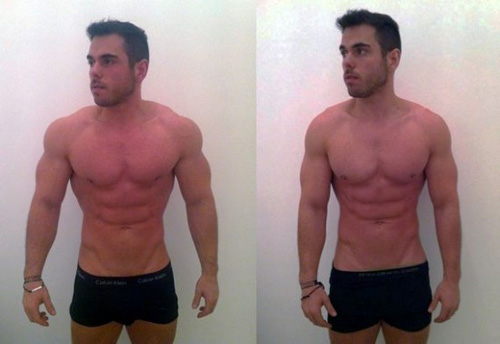 Ross trước (trái) và sau khi giảm 11 kg - Ảnh: Oddity Central 