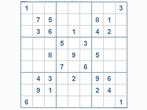 Mời các bạn thử sức với ô số Sudoku 2527 mức độ Khó d